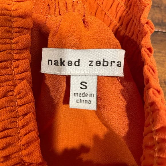 Naked Zebra dark orange fantastic top - Picture 4 of 5
